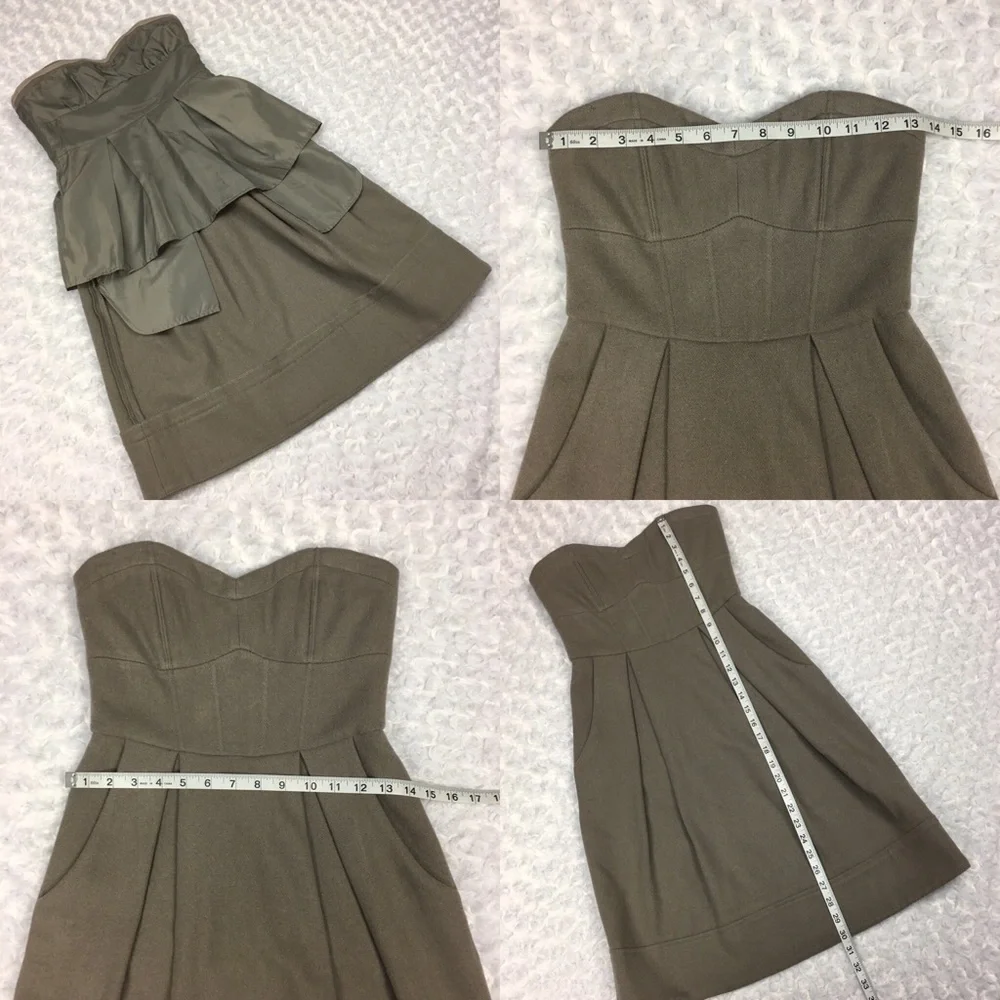 Sleeveless Strapless Pleated Dress w 2 pockets.‎ - Picture 5 of 8